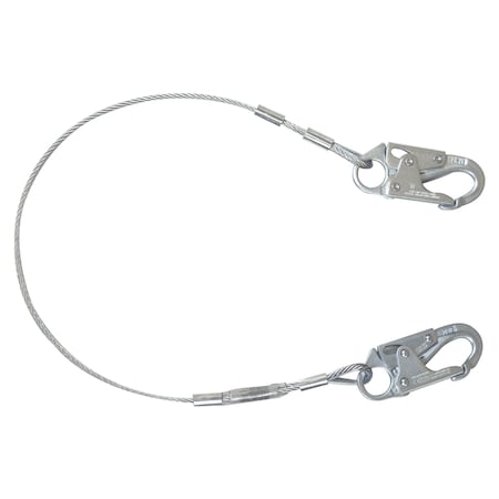 Falltech 3ft RESTRAINT LANYARD, CABLE WITH SNAP 830636